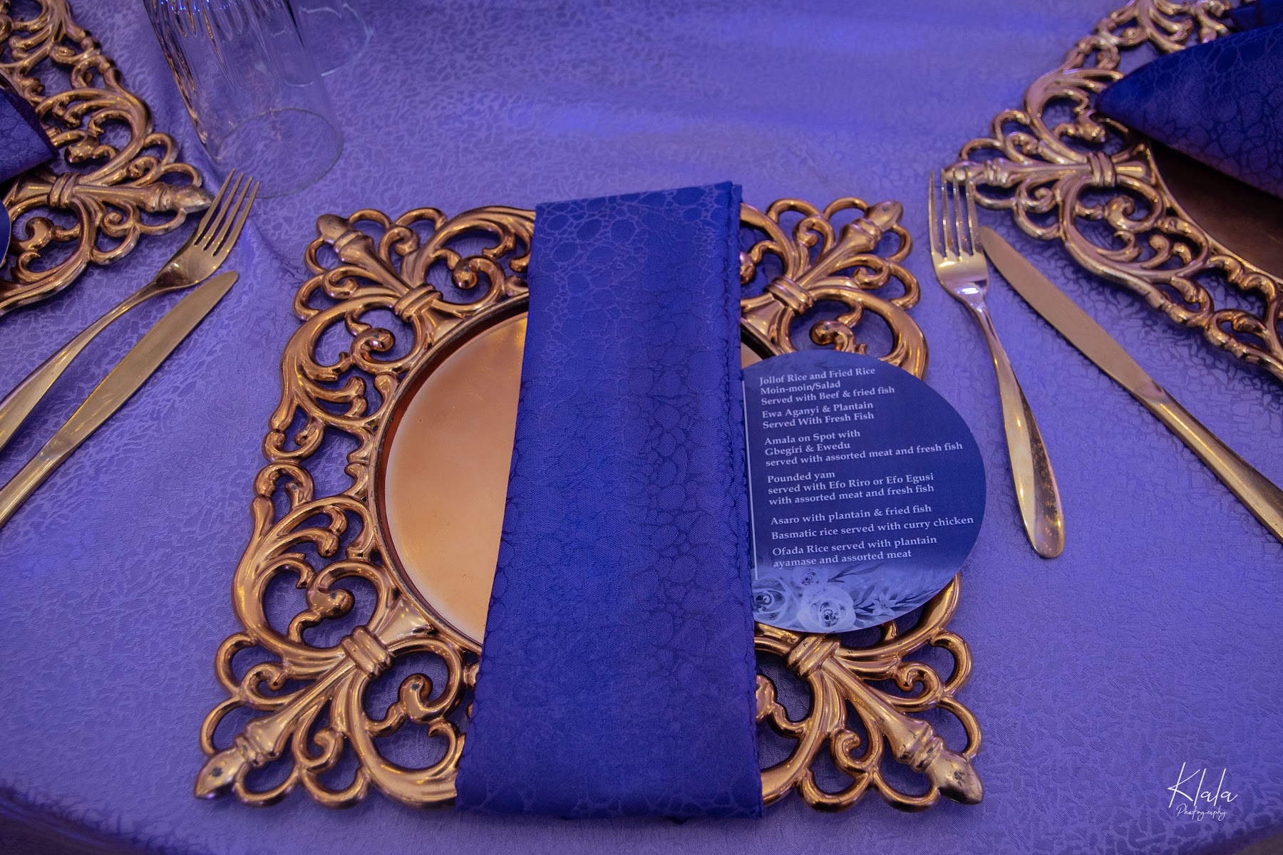 Birthday reception tables and chairs