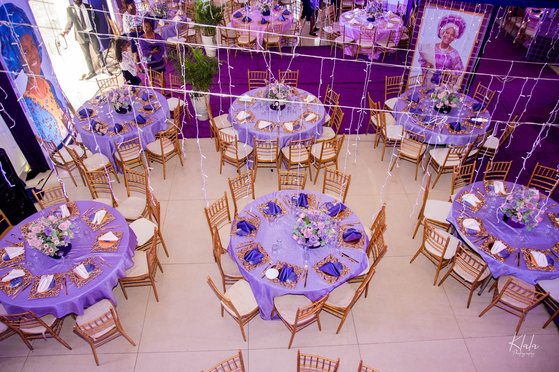 Birthday reception hall overview