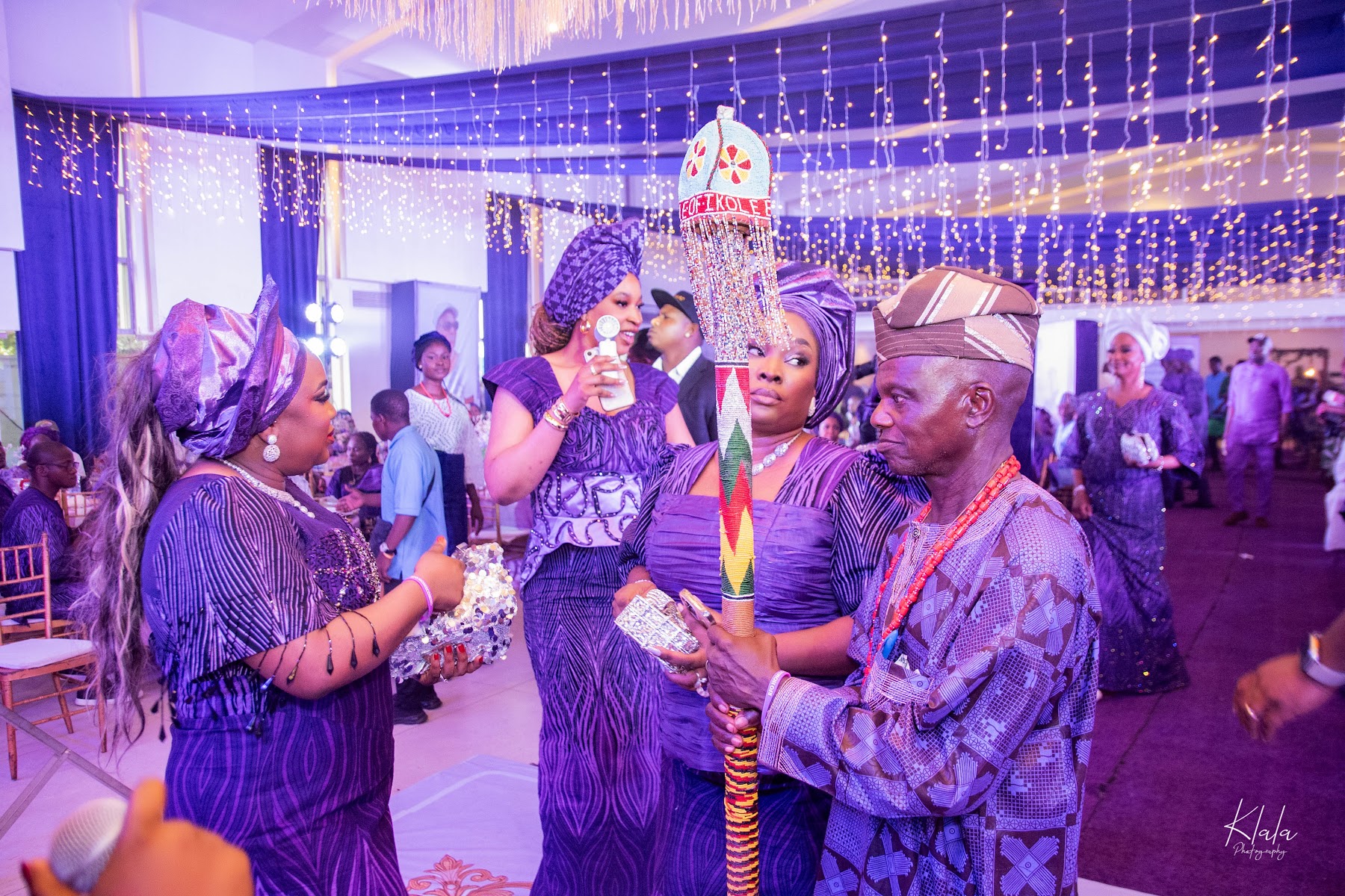 Birthday guests celebrating indoors
