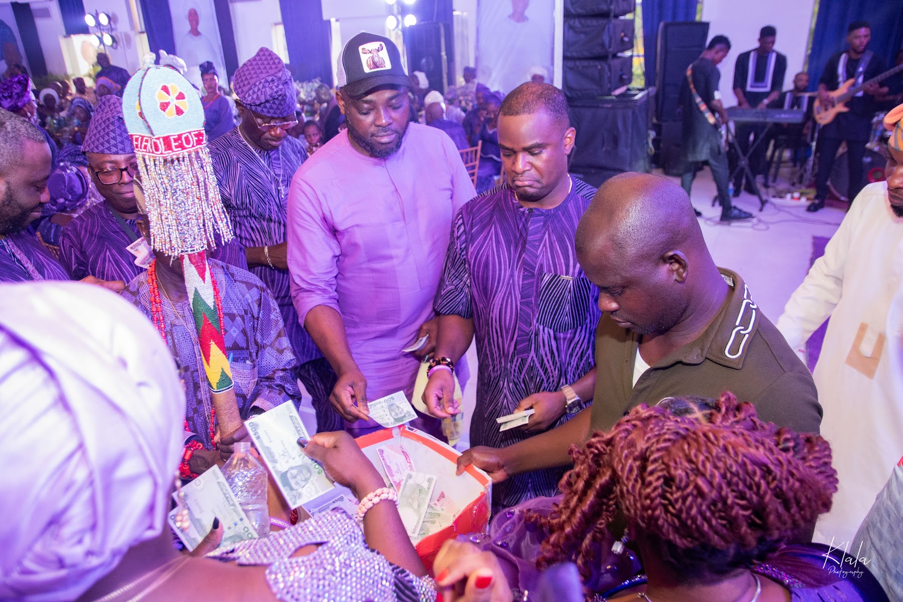 Guests gathered at birthday celebration