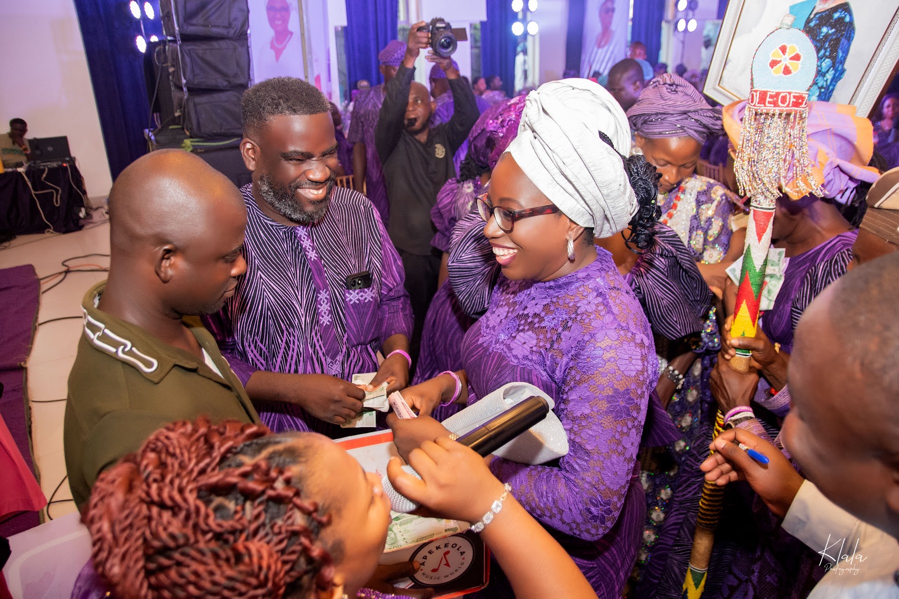 Birthday guest interaction with microphones