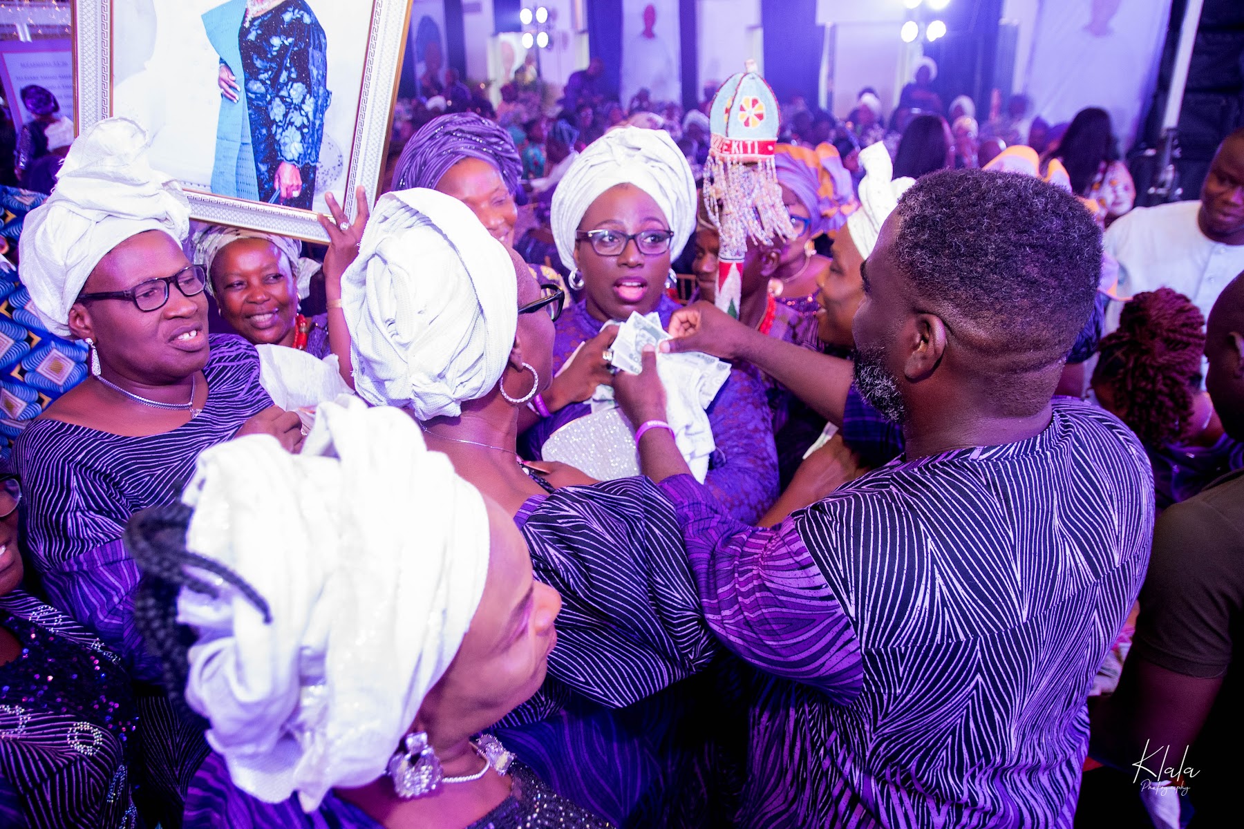 Guests dancing during birthday celebration