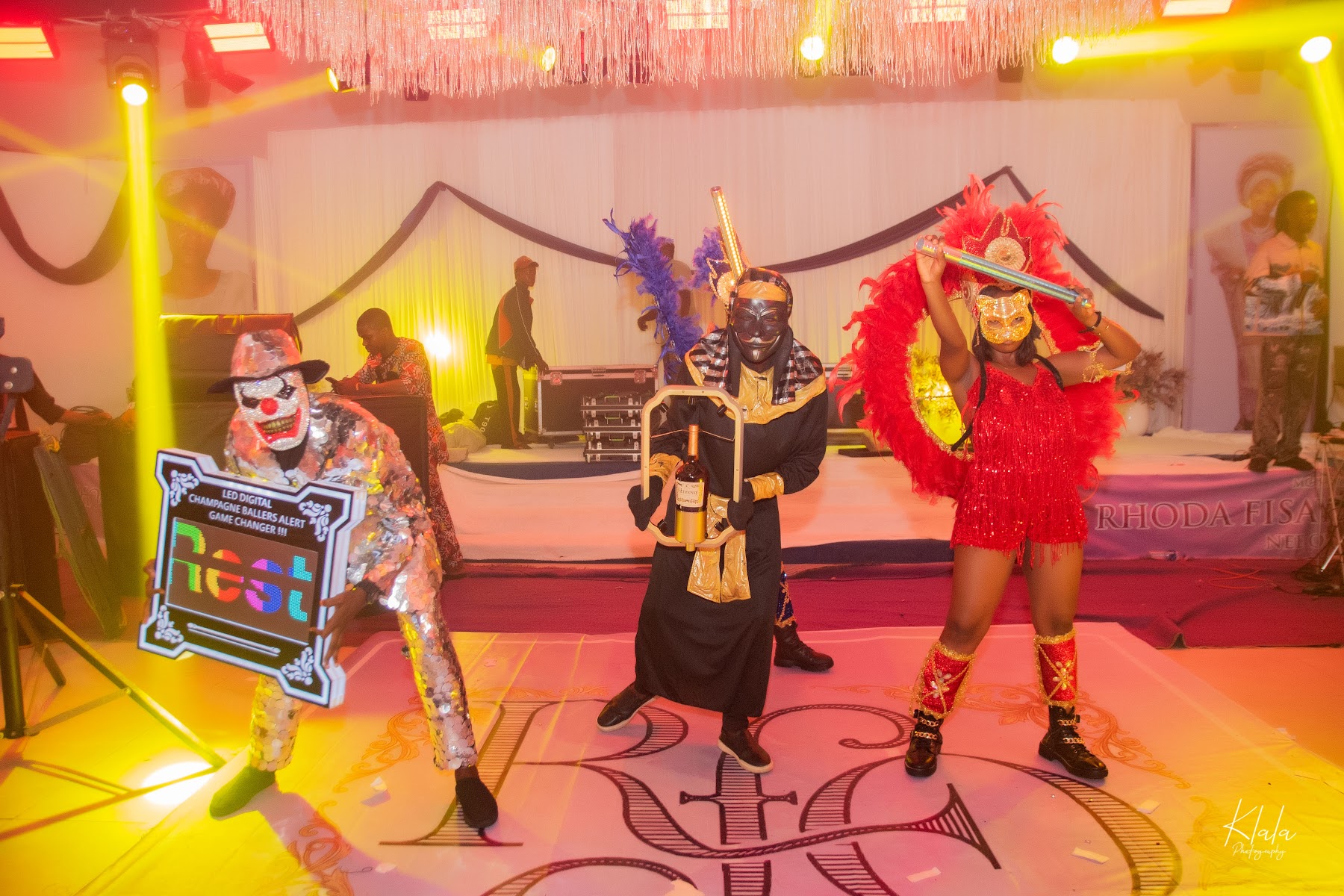 Birthday after party entertainment team on dance floor