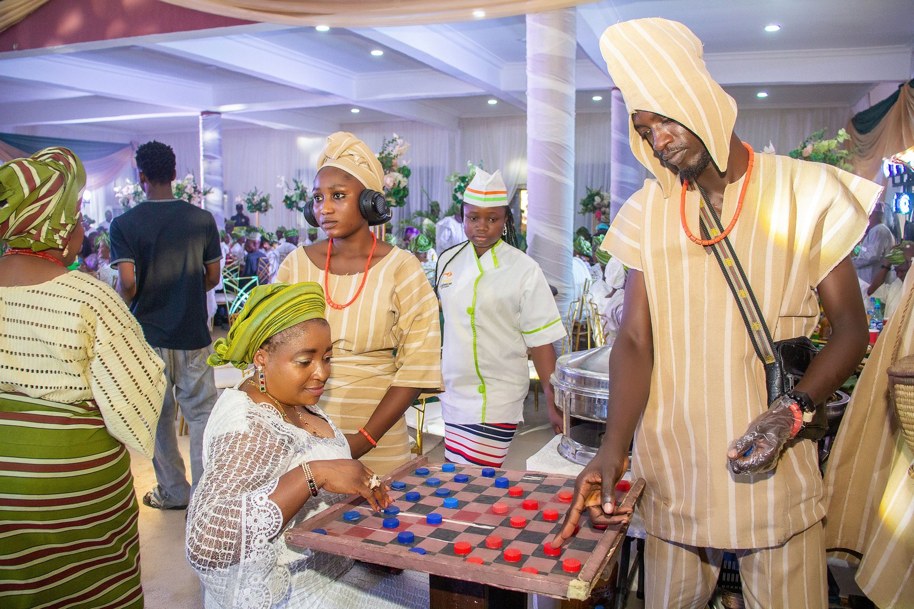 Guests enjoying games during celebration