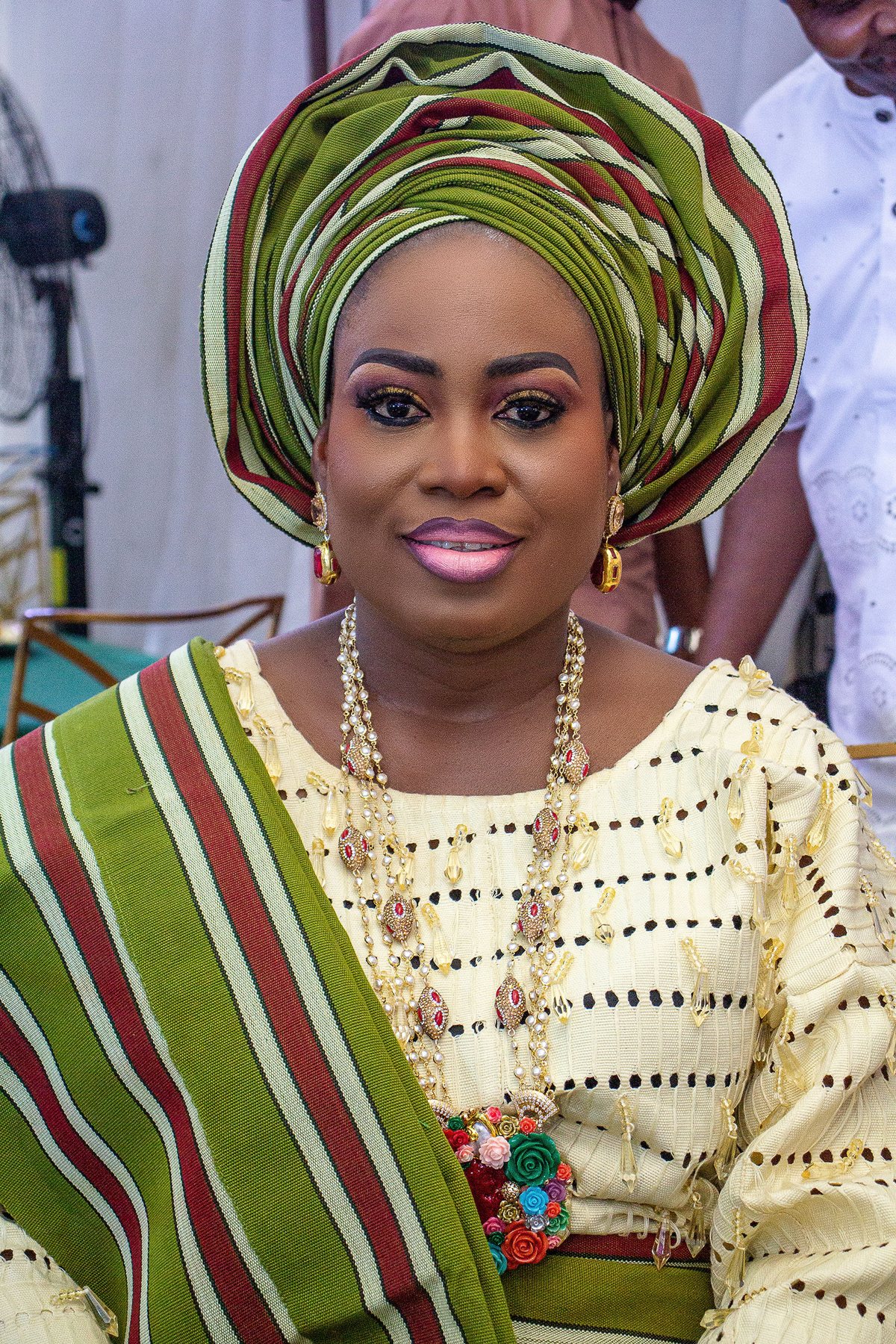 Celebrant wearing traditional attire