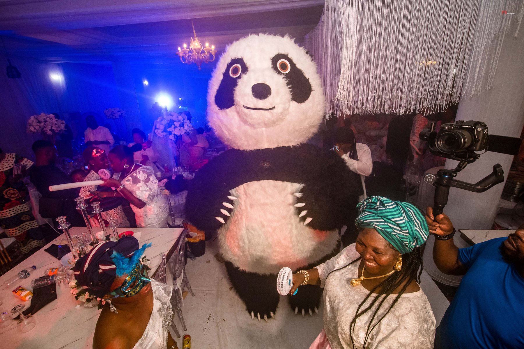 Funny After Party Service costume entertainer with guests