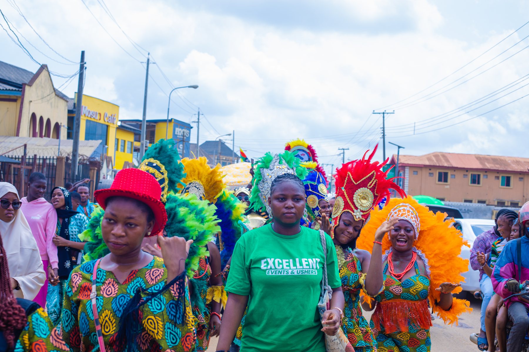 Excellent Events and Ushers staff in branded shirt during cultural celebration