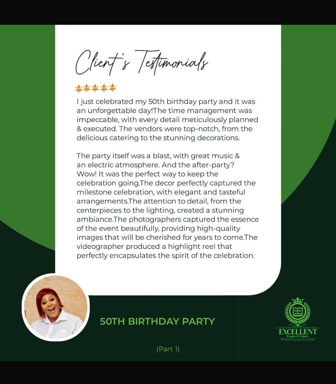 50th birthday testimonial part one